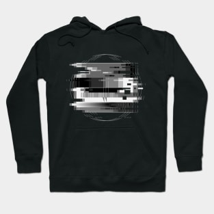 Black and White Glitch TV test Hoodie